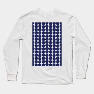 Midcentury Modern Dots Blue Palette Long Sleeve T-Shirt